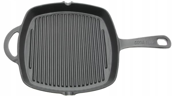 Massiv støbejernsgrillpande til grillning