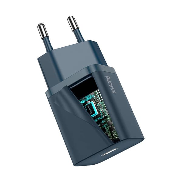 Baseus Super Si Hurtigoplader 1C 20W Vægoplader (Blå)