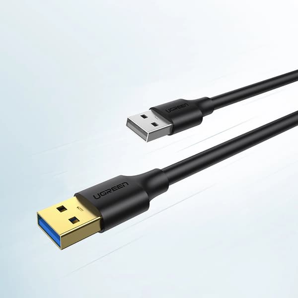 Ugreen US128 90576 USB-A 3.0 / USB-A 3.0 5Gb/s Kabel 3m - Sort