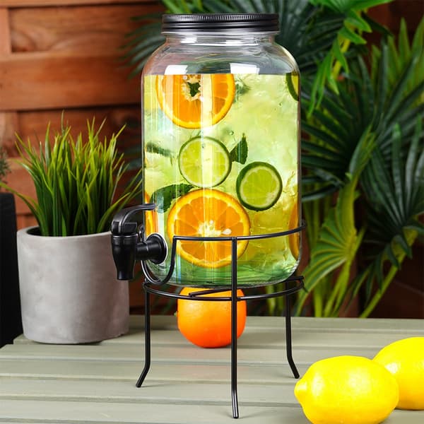 Drikkebeholder med hane og sort stativ 3,2 l