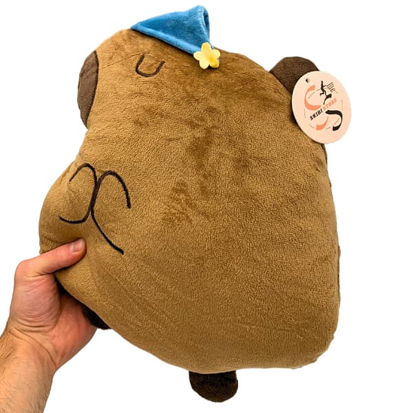 Bamse Kapybara Sovende Plyds Pude Krammedyr Squish Stor Legetøj