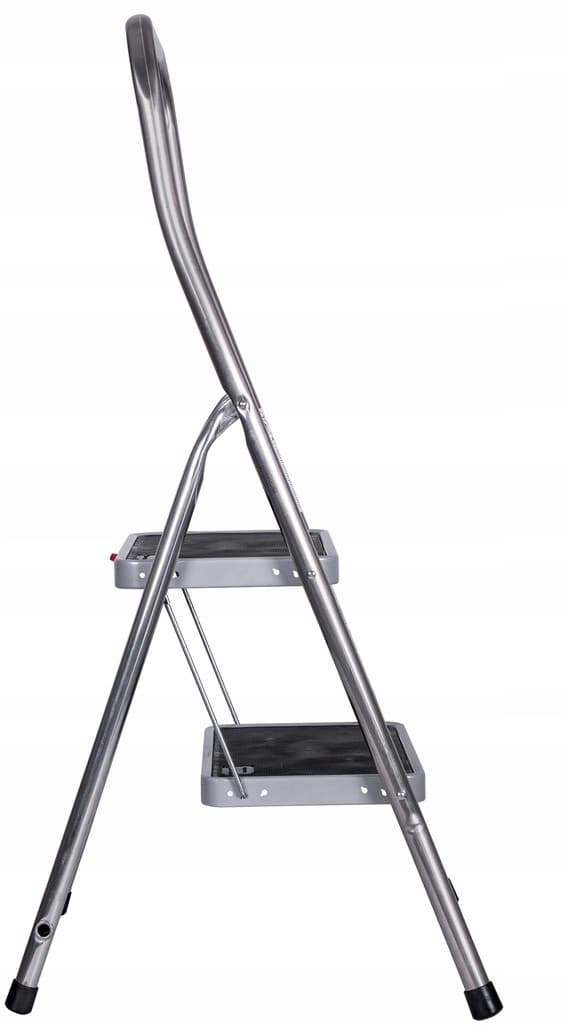 KRAUSE TOPPY XL fällbara aluminiumtrappsteg, 2 steg, silver