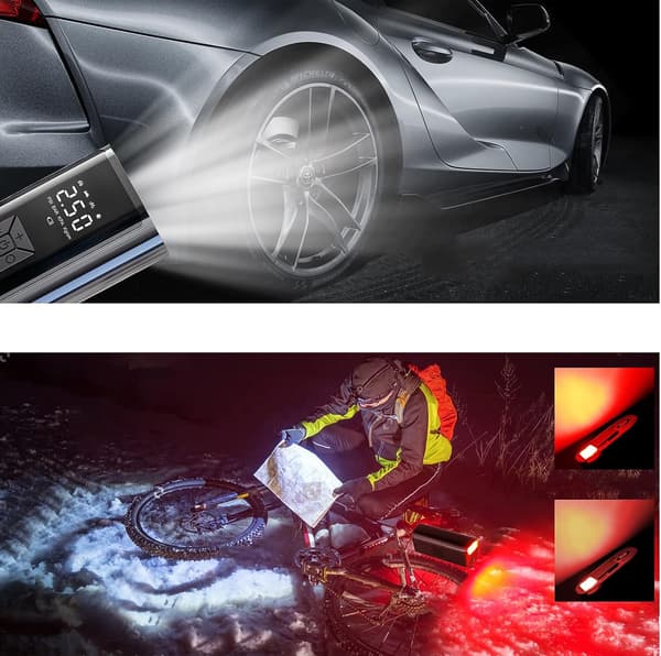 TRÅDLÖS KOMPRESSOR KRAFTFULL BATTERIDRIVEN ELEKTRISK PUMP FÖR BILAR