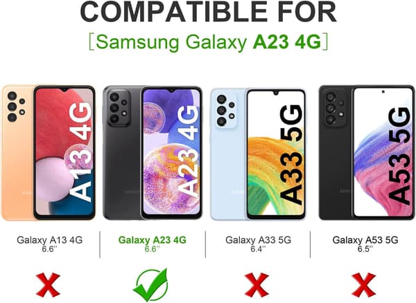 COVER TIL SAMSUNG GALAXY A23 5G/4G BAGCODE + 3x HÆRDET GLAS