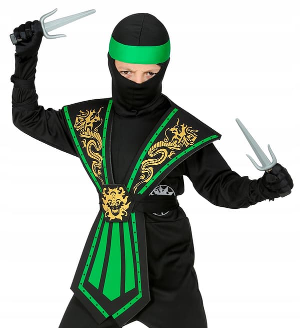Ninja krigarutrustning tillbehörsset med dolkar, sai, shuriken och svärd - 4 delar