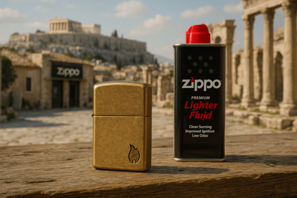Zippo tändarset ARMOR FLAME ANTIQUE BRASS Presentnummer 2