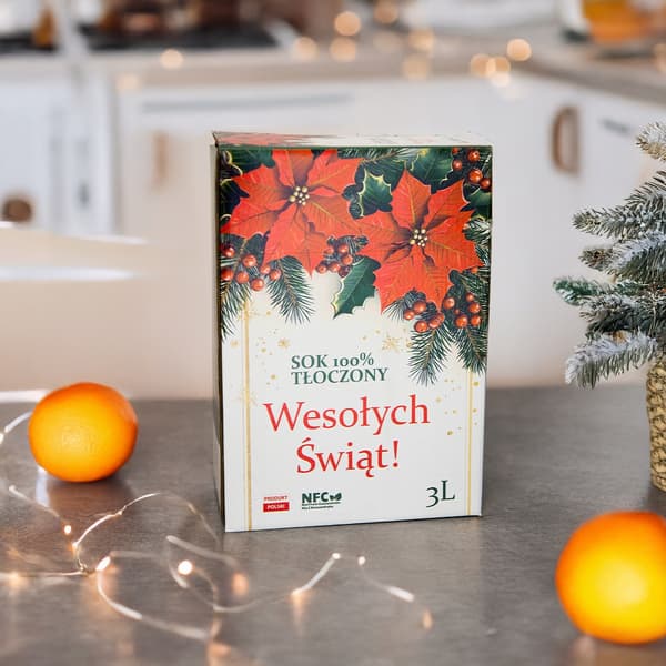 JULÆBLEJUICEKARTON 100% PRESSEET 3L Til Juleblomster