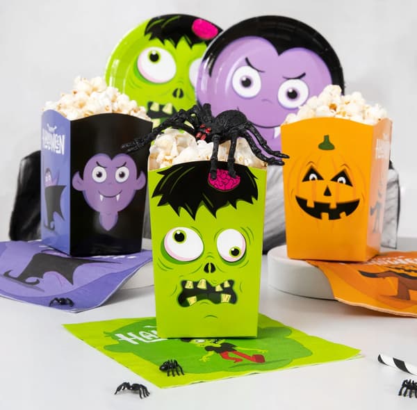 Halloweenmonsterservetter 33x33 cm 12 st