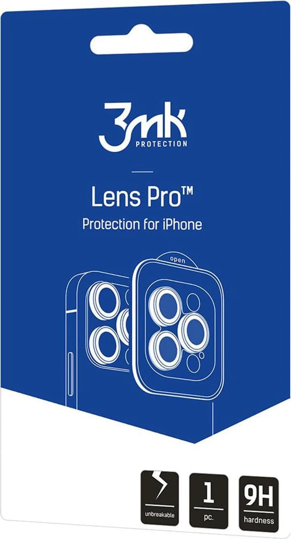 Apple iPhone 17 Pro / 17 Pro Max - 3mk linssinsuoja Pro musta