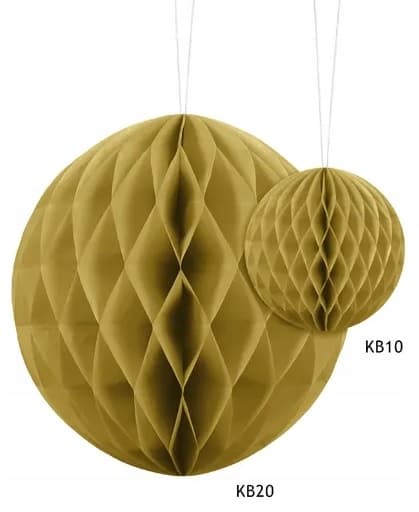 Papirkugle Guld 20 cm 1 stk.