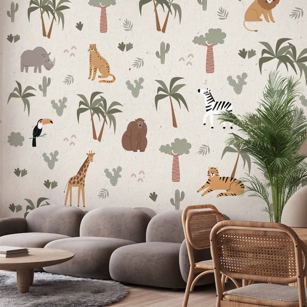 Fototapet - Jungle om natten