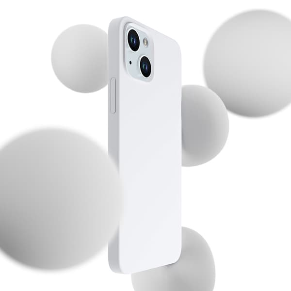 Apple iPhone 15 - 3mk Hardy Silikone MagCase Sølv-Hvid