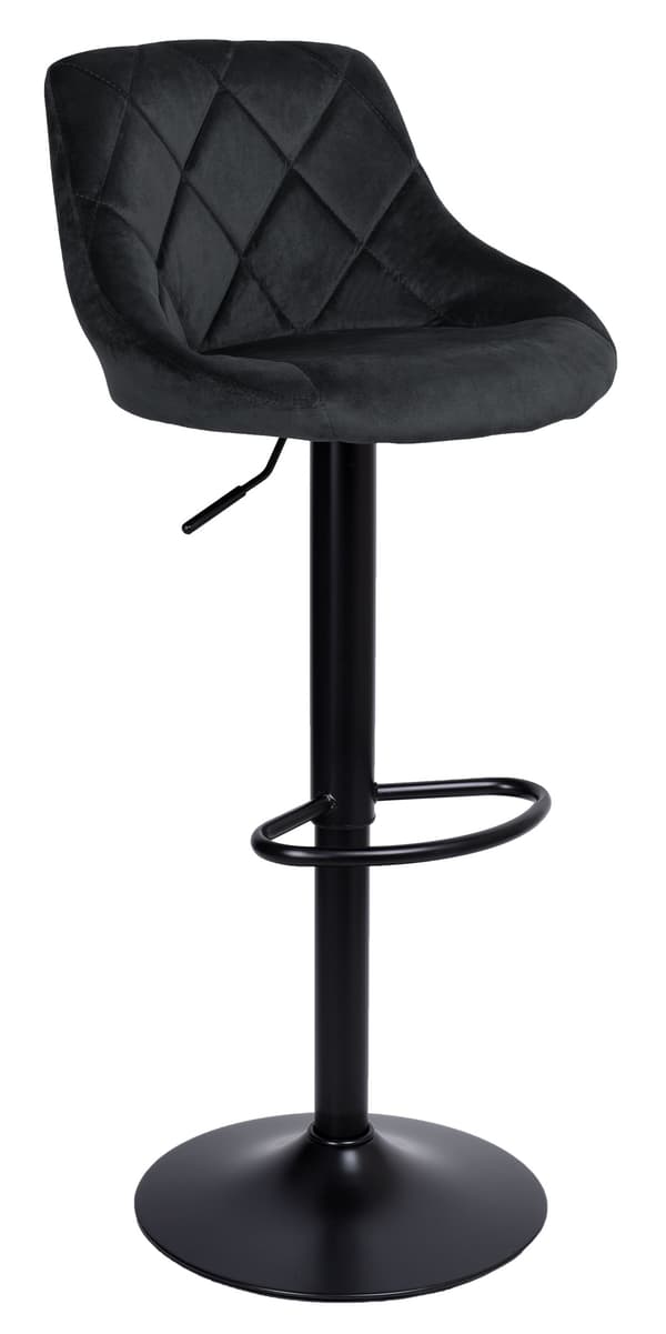 Cydro Black barstol, sort fløjl