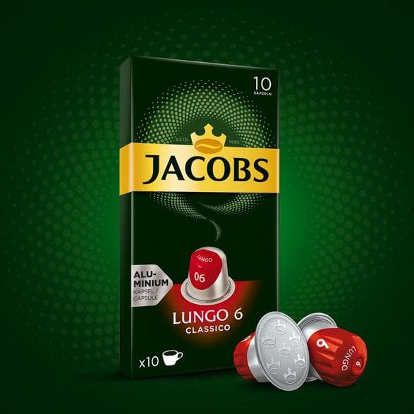 Jacobs Lungo 6 Classico kaffekapsler 10 portioner