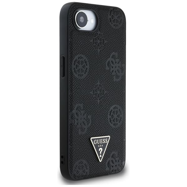 Guess Grained Hot Stamp Peony Triangle Logo MagSafe - iPhone 16e cover (sort)