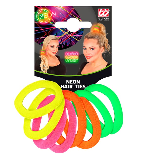 Neon hårband 8 st. 80-tal 90-tal Disco