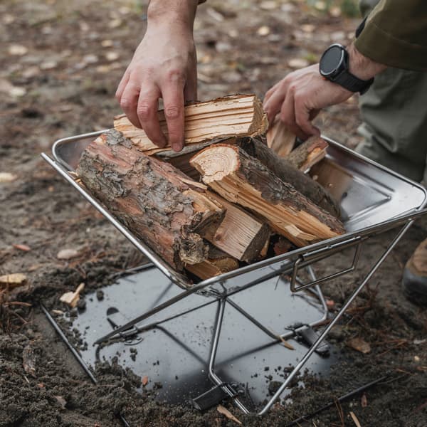 Offlander stor hopfällbar bärbar campinggrill