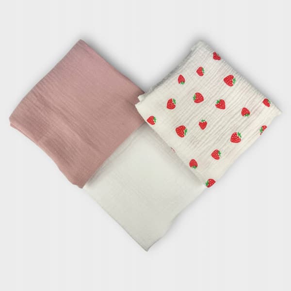 Plumeri Muslin Bleer Sæt med 3 Farver 70x70 cm