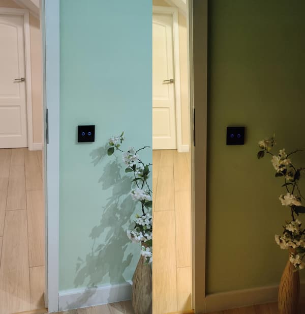 ZigBee TUYA Touch-brytare 2-krets svart #utan N