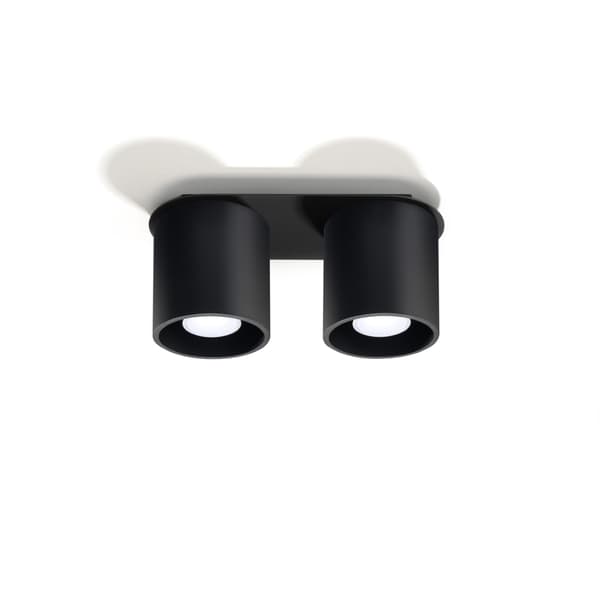 Loftlampe Orbis 2 GU10 sort aluminium Sollux SL.0054