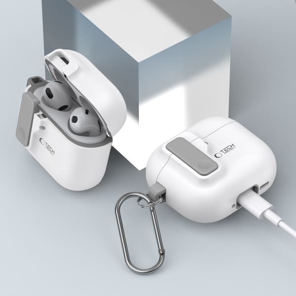 TECH-PROTECT SLIM HOOK APPLE AIRPODS 4 HVIDE