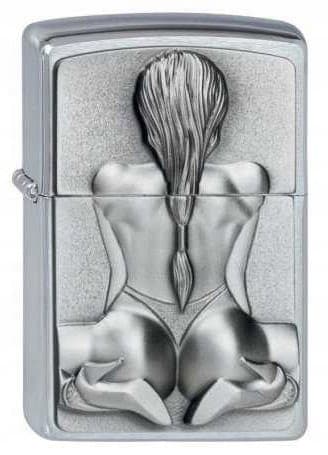Zippo knäböjande flicka emblem lighter 2002548
