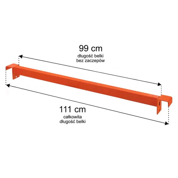 Mega-M G-110 cm tvärbalk 5 cm trävers orange