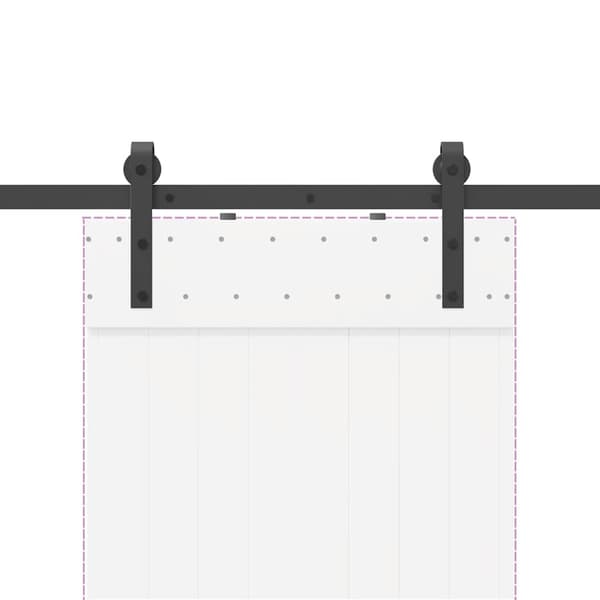 vidaXL monteringssystem til skydedør 152,5 cm stål sort