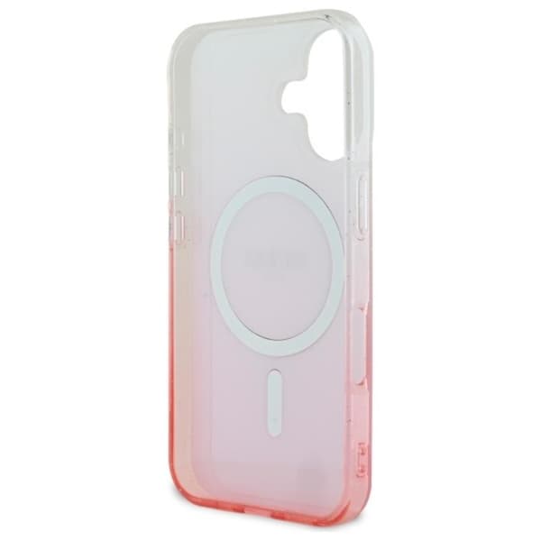 Guess IML Glitter Gradient MagSafe - iPhone 16 -kotelo (vaaleanpunainen)