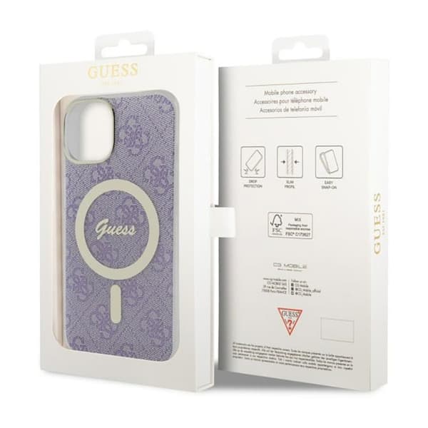 Guess 4G MagSafe - iPhone 14 cover (lilla)
