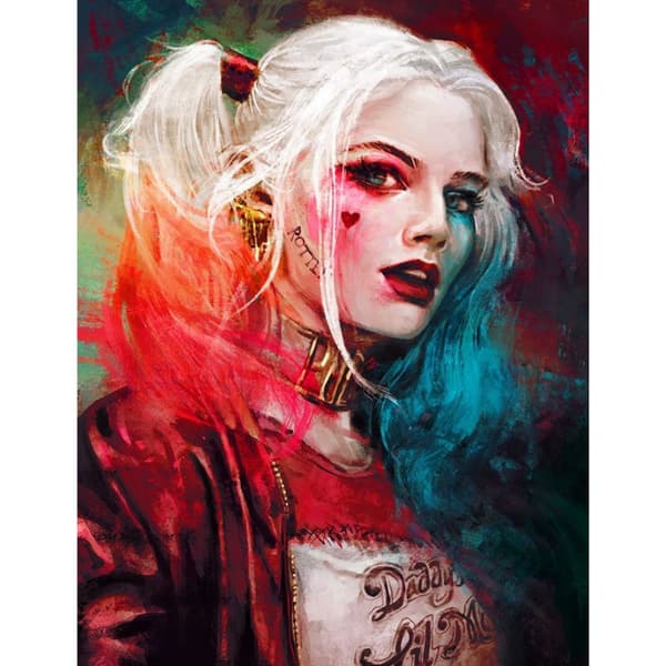 MALERI EFTER TAL MED RAMME DC Harley Quinn Malerier 40x50 cm