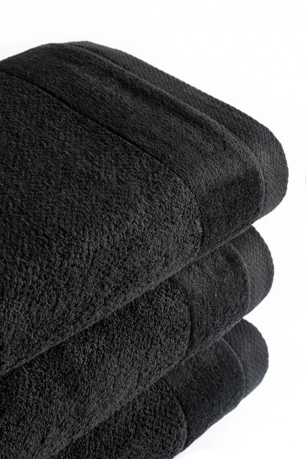 Vito Håndklæde 70x140 Sort 550g 100% Bomuld