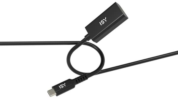 USB-C - HDMI-kabel/adapter ISY IHD-9030 15cm sort