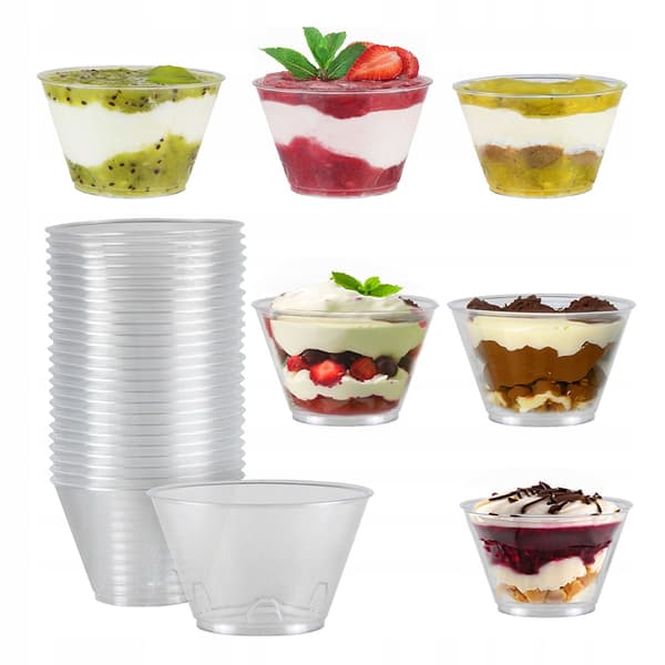 48x DESSERTKOPPER 100 ml TULI-kopbeholder til desserter og is