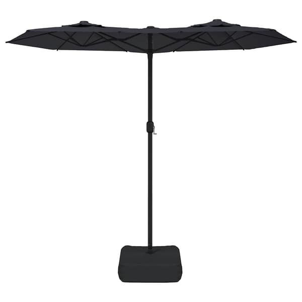 vidaXL dobbelt haveparasol sort 316x240 cm