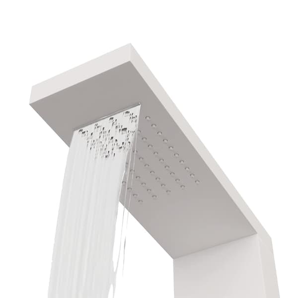 vidaXL brusepanel, aluminium, hvid