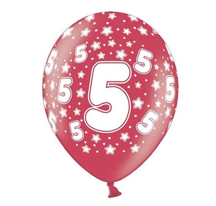 Ballonger med 5-årsmotiv, 1 st