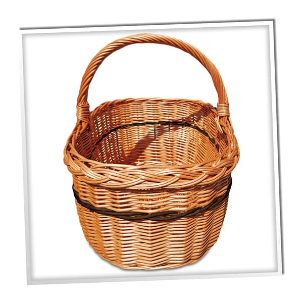Flet kurv indkøb picnic svampe