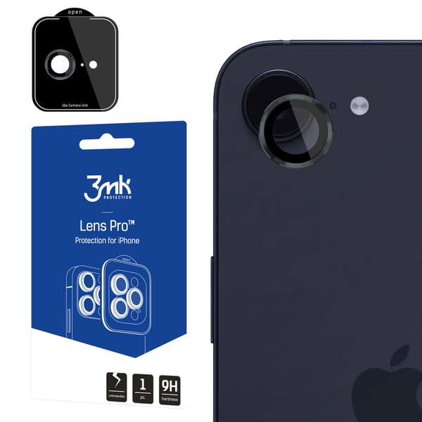 Apple iPhone SE4/16E - 3mk Linsskydd Pro Svart