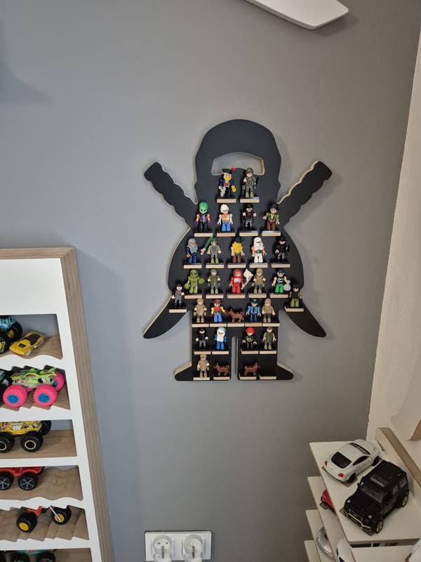 Minifigurhylde - Sort Ninja