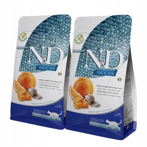 Farmina N&D Ocean tørfoder til katte 2x1,5 kg