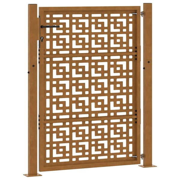 vidaXL havelåge 105x130 cm rustfri stål krydsmønster