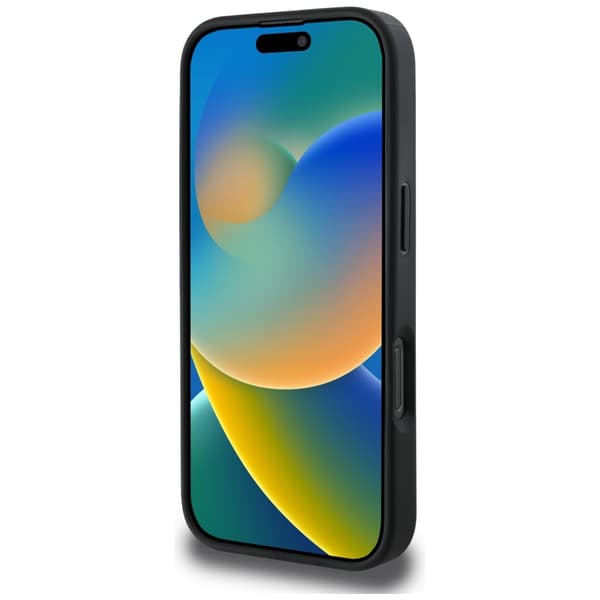 Guess Grained Roses Big 4G logo cover til iPhone 16 Pro Max sort