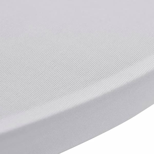 vidaXL Duk för barbord Ø 60 cm vit resår 2 st.