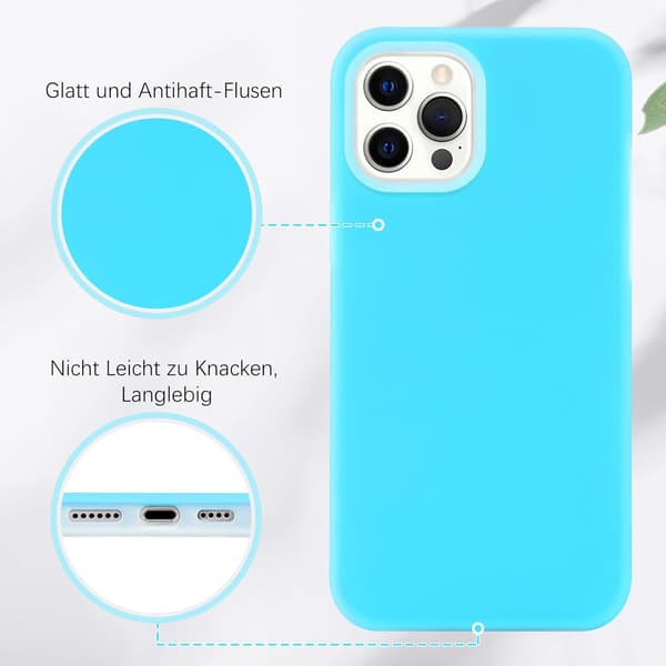 APPLE IPHONE 12 PRO MAX BLÅTT SILIKONSKAL