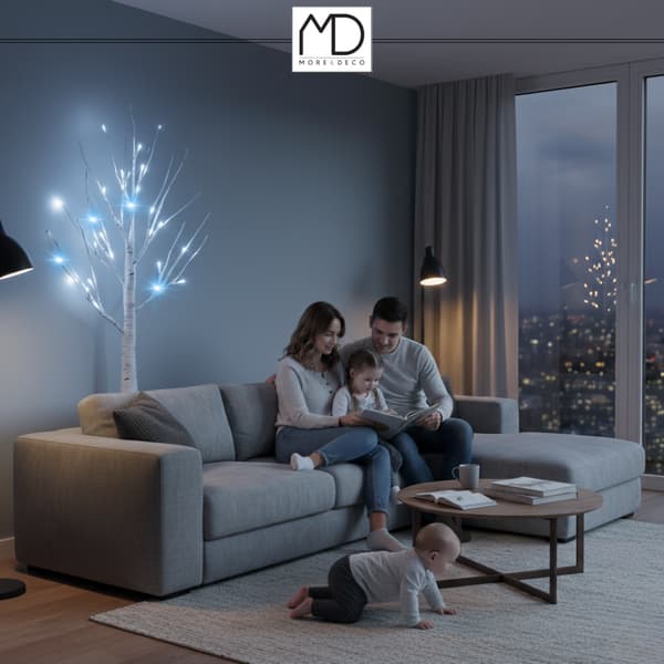 BIRKE LED TRÆBLITZ JULEPYNT 120 CM 96 LED VARM