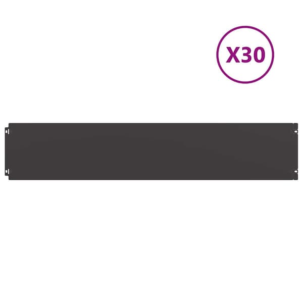 vidaXL græskant 30 stk. sort koldvalset stål