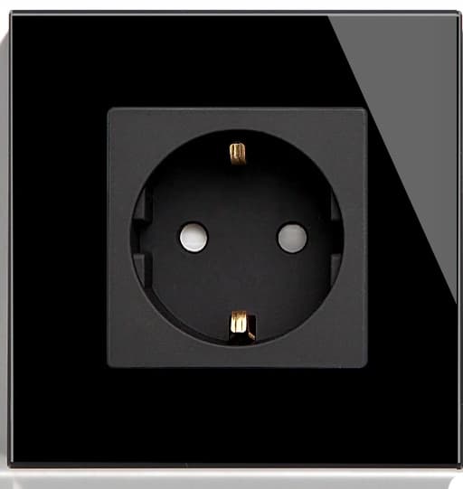 ZigBee TUYA Smart stikkontakt + RTX glasramme sort