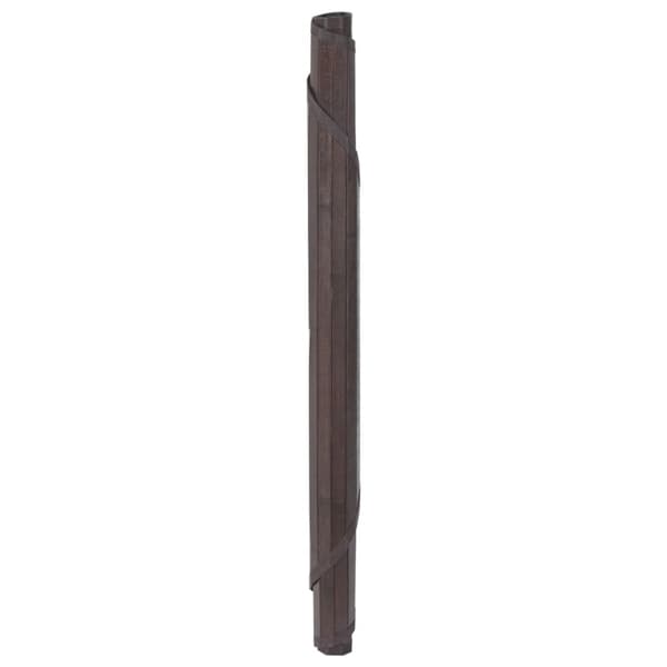 vidaXL Rund matta mörkbrun 100 cm bambu