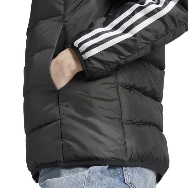 Damejakke adidas ESSENTIALS 3-STRIPES LIGHT DOWN sort HZ5726 r S